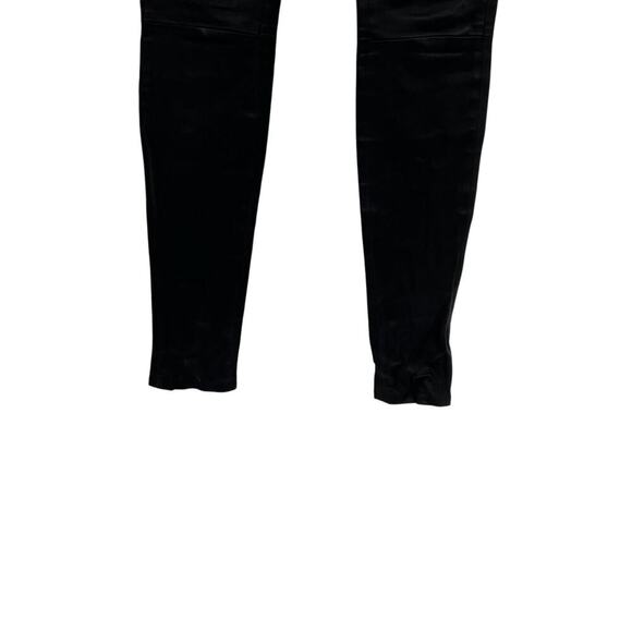 Helmut Lang Black Leather Pull-On Skinny Legging Moto Pants Size 0 *Flawed - Picture 5 of 11